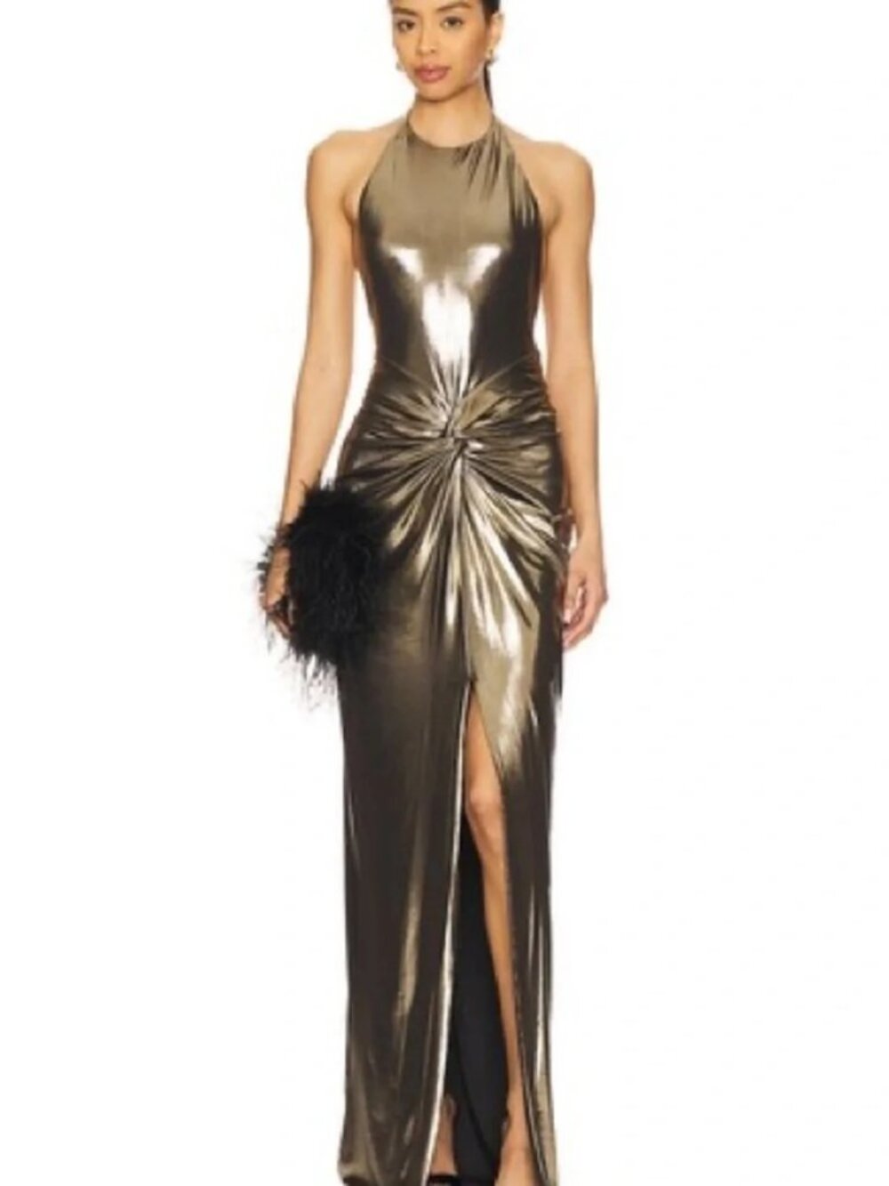 RETROFETE Anida Dress in Metallic Gold NWT Small